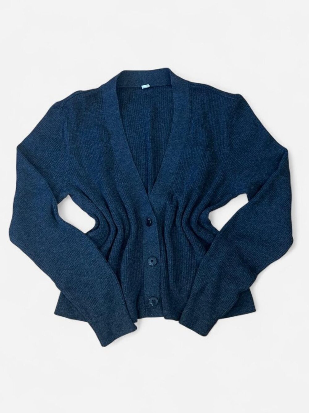 Uniqlo Dark Gray V-neck Button Front Cardigan